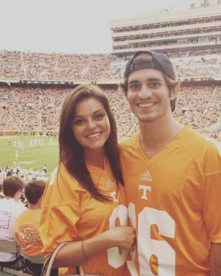 Kasey Lee Akins with her husband, Conner Brandon.
